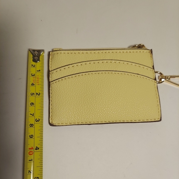 Ann Klein Beige & Yellow Tote Bag Purse Shoulder Bag Metallic Canvas w Wallet - Picture 14 of 14